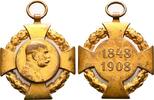 Jubiläums-Militärkreuz 1908. KAISERREICH ÖSTERREICH Franz Josef I., 1848-1916. Mit Henkel. Vorzüglich