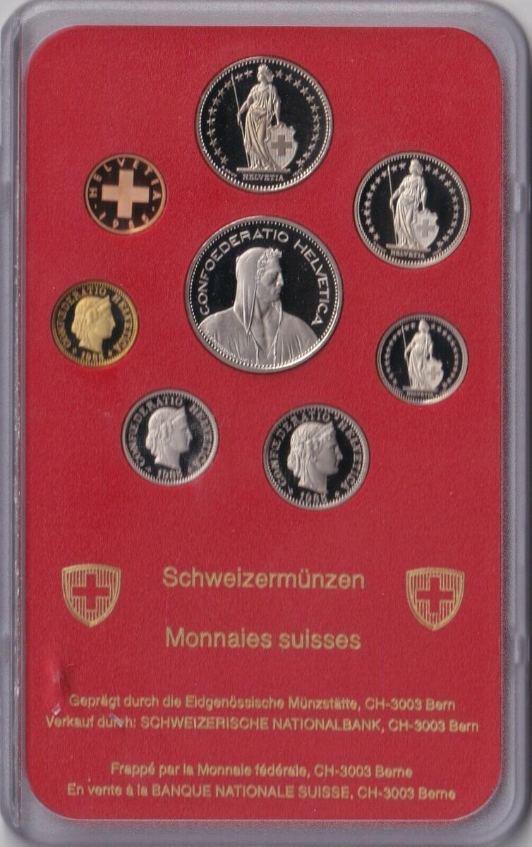 Schweiz 8.86 Francs 1985 Switzerland Coin Set Proof MA Shops