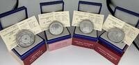 Frankreich 4x 1,5 Euro Lot of 4 coins France Japan Diplomatic Relations -