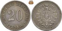 Kleinmünzen 20 Pfennig 20 Pfennig 20 Pfennig 1876 F -