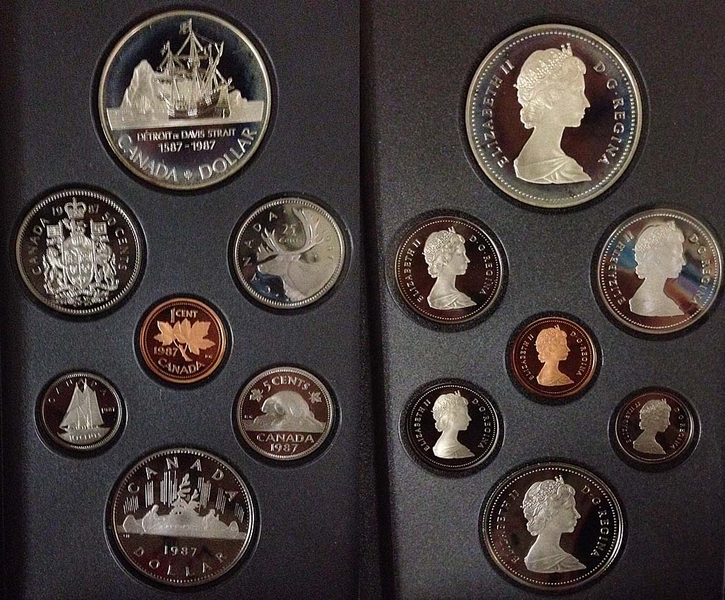 Kanada 3 91 Dollar Canada Official Coin Set 1987 Proof Including kanada-3-91-dollar-canada-official-coin-set-1987-proof-including