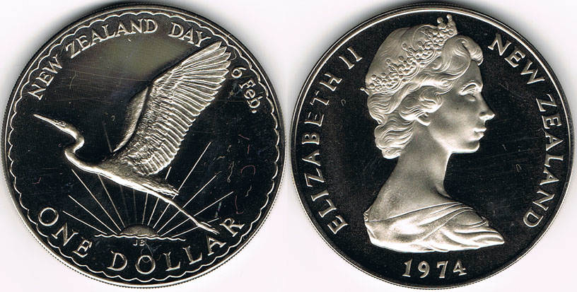 Neuseeland 1 Dollar 1974 new zealand commemorative coin, proof