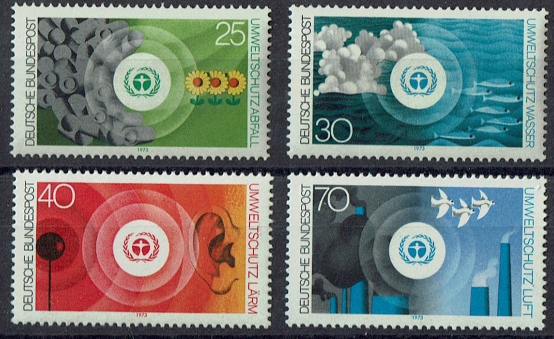 4 Werte 1973 BRD, Mi-Nr. 