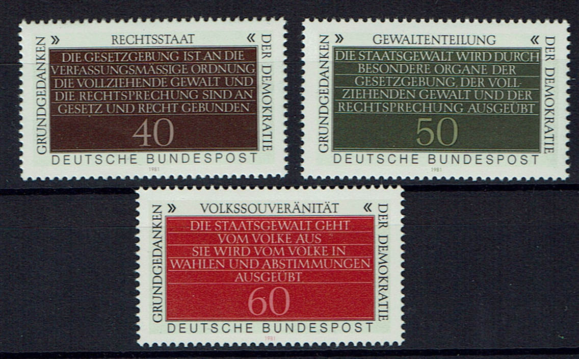3 Werte 1981 BRD, Mi-Nr. 