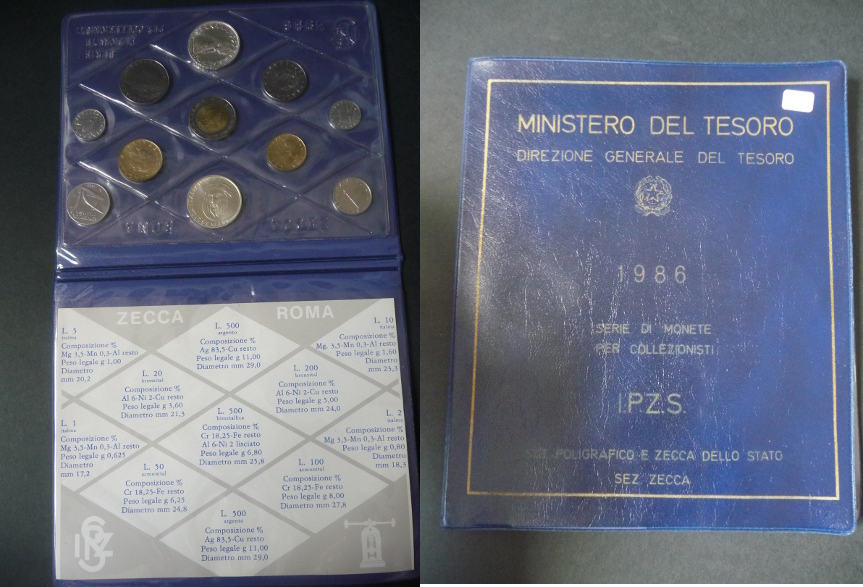 Italien 1888 Lire (11 Münzen) italy official coin set 1986 with 2 ...