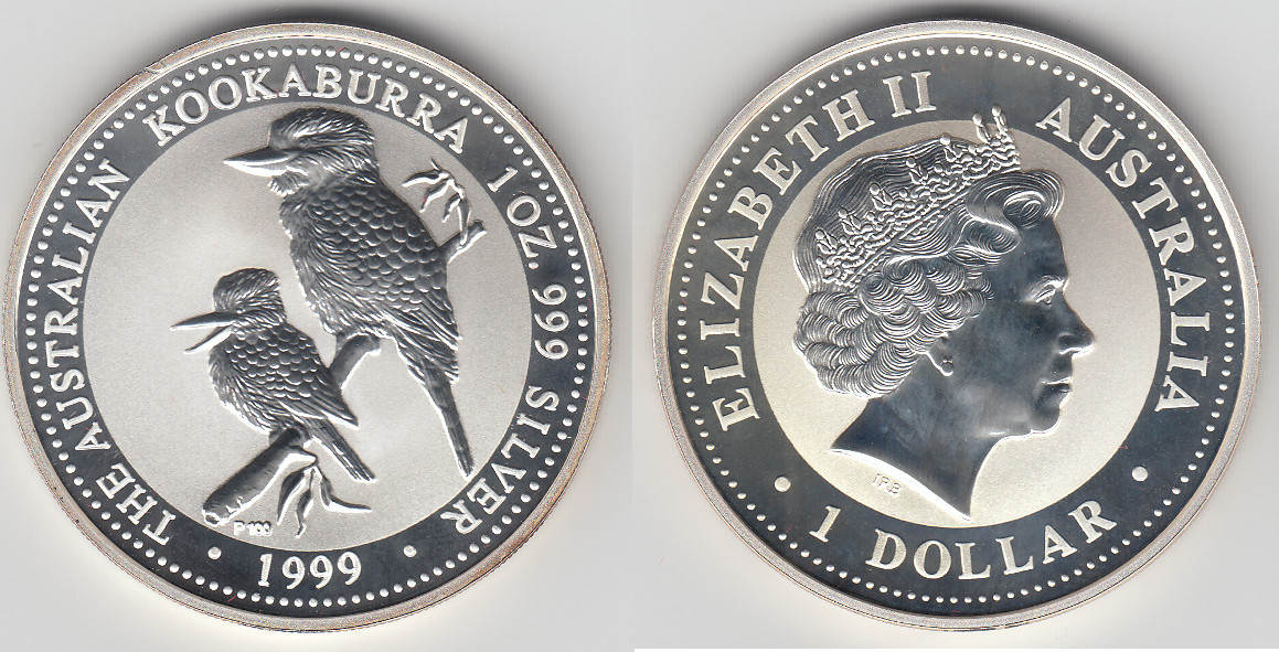 Australien 1 Dollar australia, kookaburra 1999, 1 ounce, like scan
