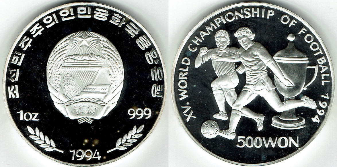 Nord-Korea 500 Won north korea, silver coin, 