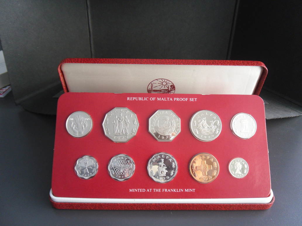 1 Cent - 1 Pound (10 Münzen) 1979 Malta, official coin set (10 coins ...