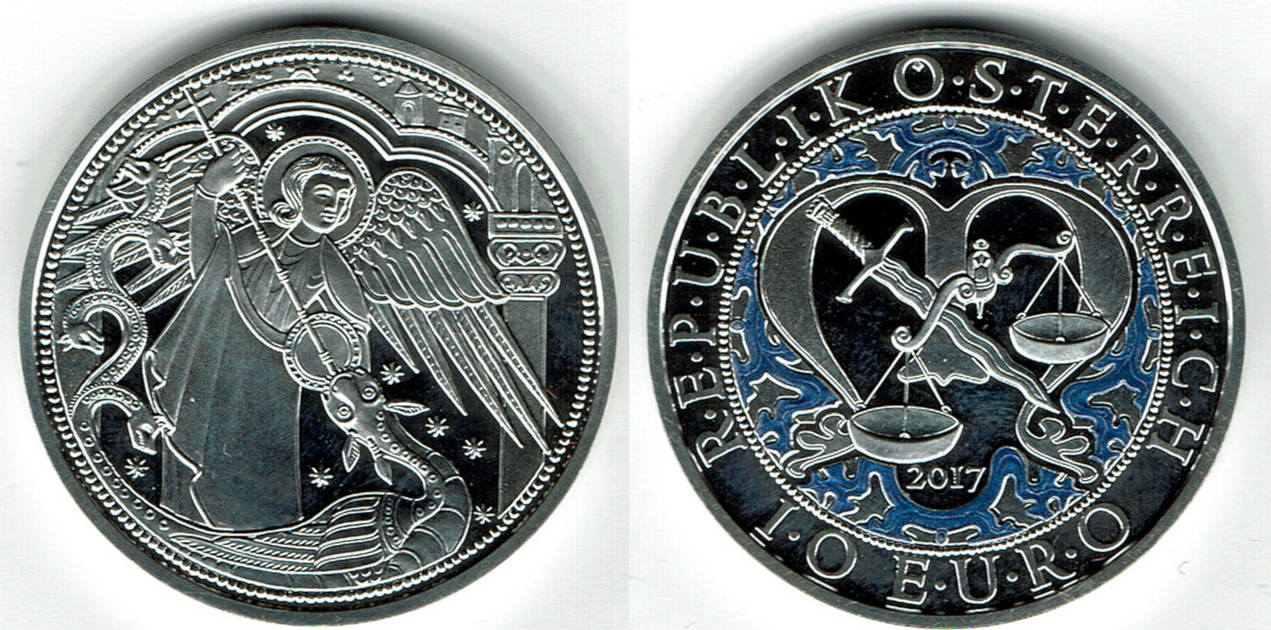 sterreich 10 Euro 2017 austria 10 silver coin archangel