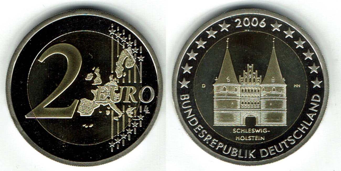 Pièce 2 Euro Commémorative 2006 – Munich Allemagne (D), Tirage Original