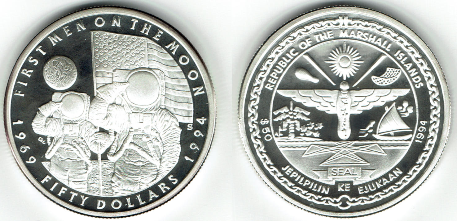 first man on the moon coin 1969