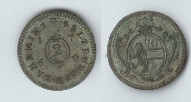 1760 Salzburg, Eberhard 2., 2 Kreuzer, Sigismund III. Graf von ...