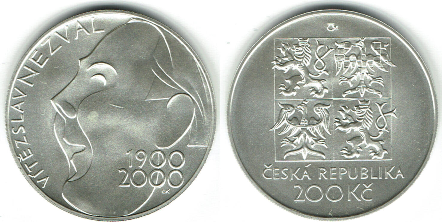 Tschechien 200 Kronen 2000 czech republic, silver commemorative coin Tschechien 200 Kronen 2000 czech republic, silver commemorative coin
