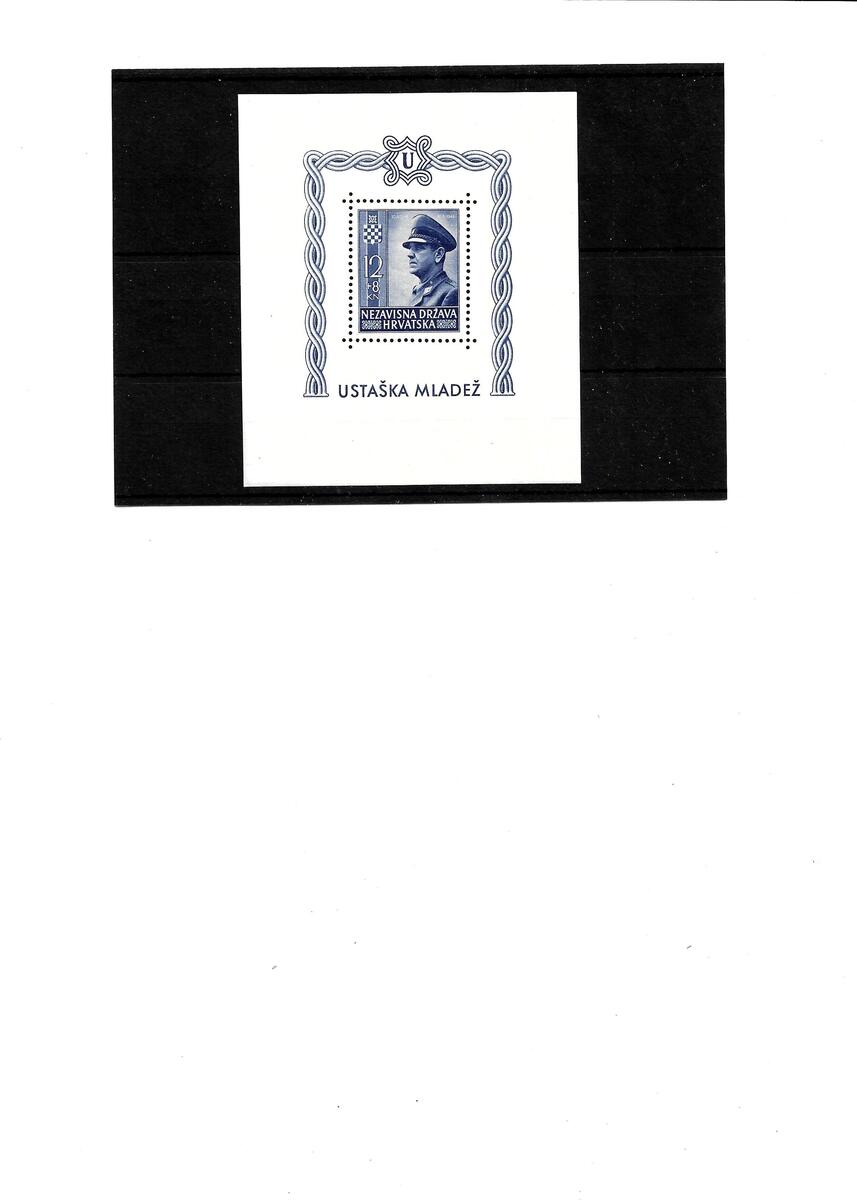 Kroatien 1943 Kat Nr 102 Block 4A Kat Wert 40 Postfrisch MA Shops