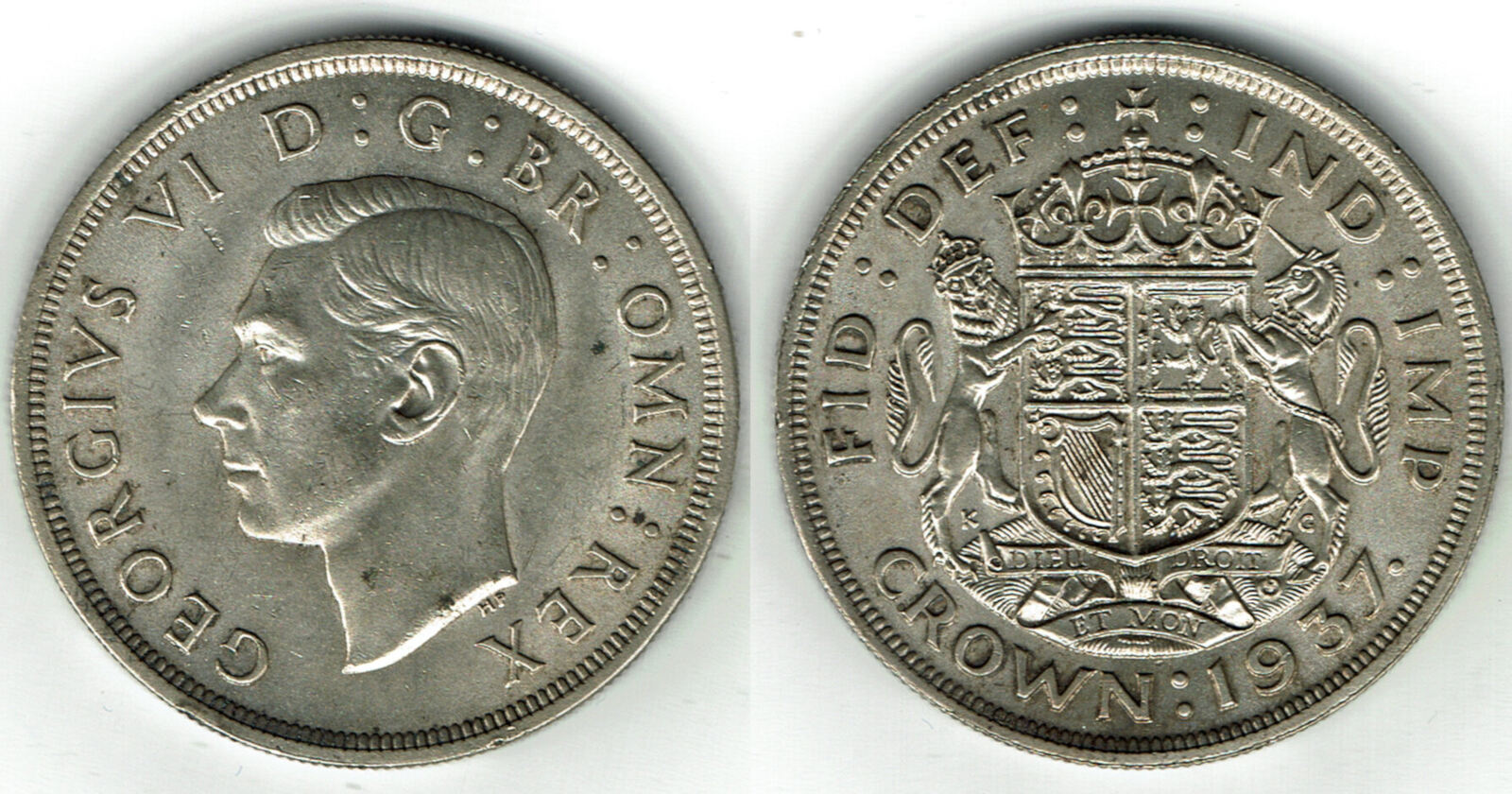 Großbritannien 1937 Great Britain Silver Coin, George VI., 1 Crown ...