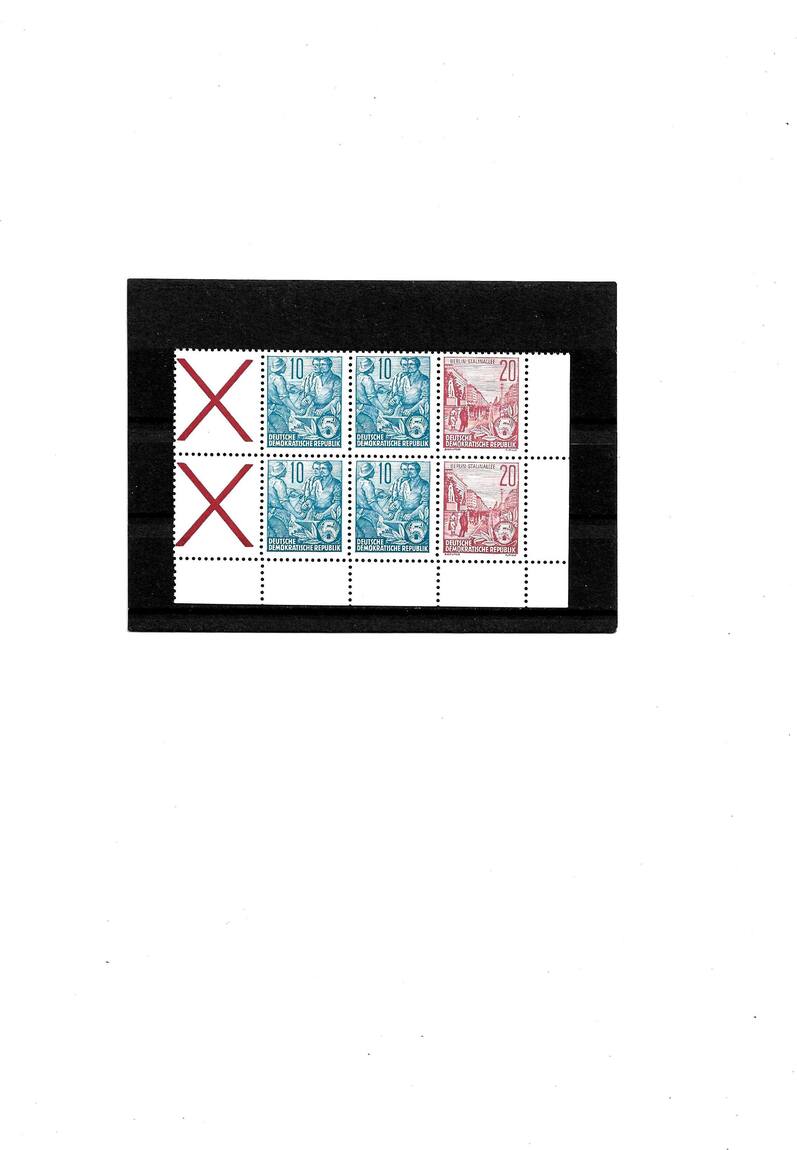 DDR 1955 Kat Nr H Bl 3 AX I Kat Wert 40 Postfrisch MA Shops