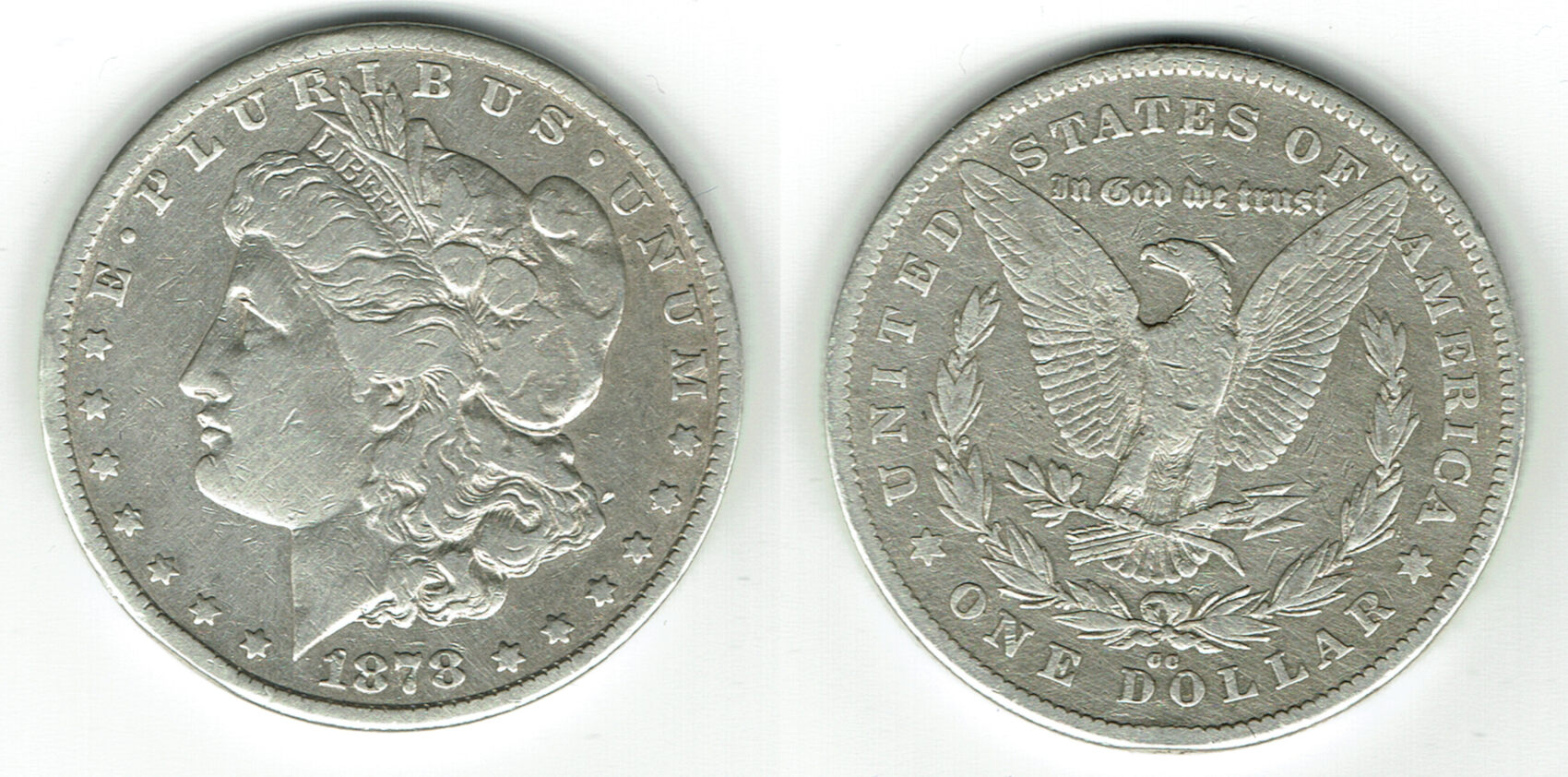 usa, morgan dollar 1878 CC, like scan! VF-EF | MA-Shops