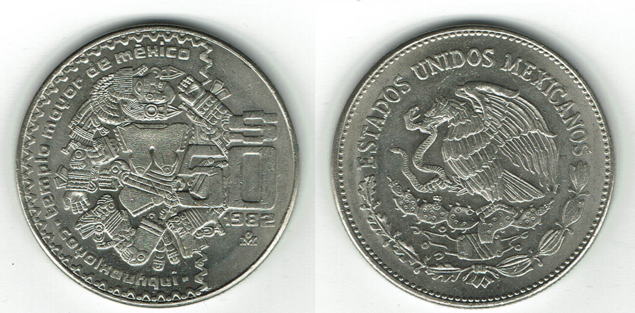 Mexiko 50 Pesos Mexico 1982, 5 Centavos, like scan AU | MA-Shops