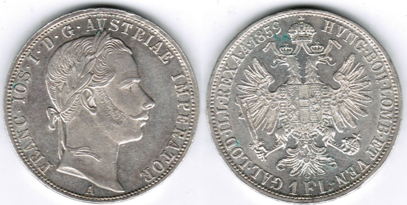 Österreich 1 Florin (Gulden) austria, franz joseph I. silver