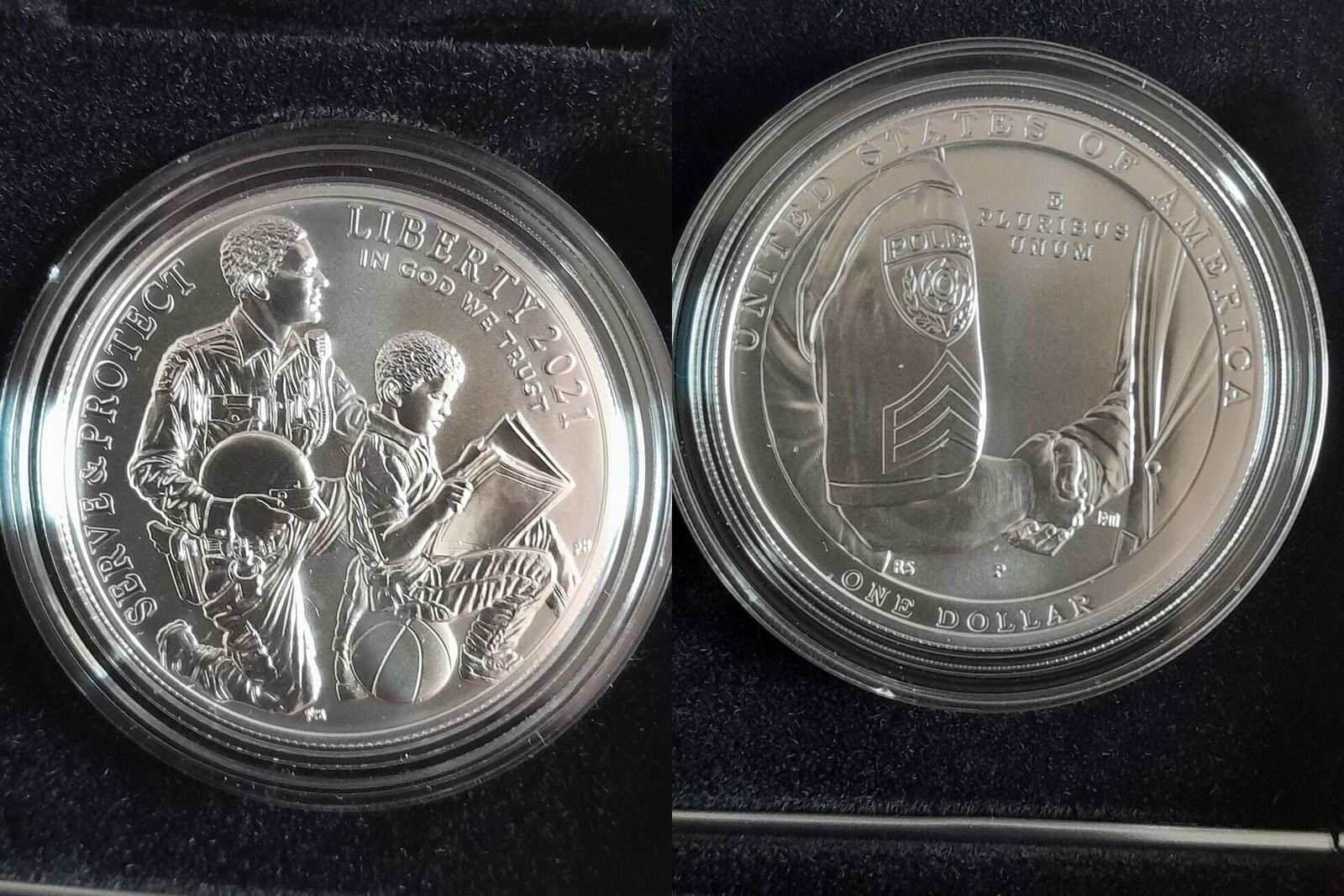 1 Dollar 2021 USA, Silver Dollar "National Law Enforcement Memorial and