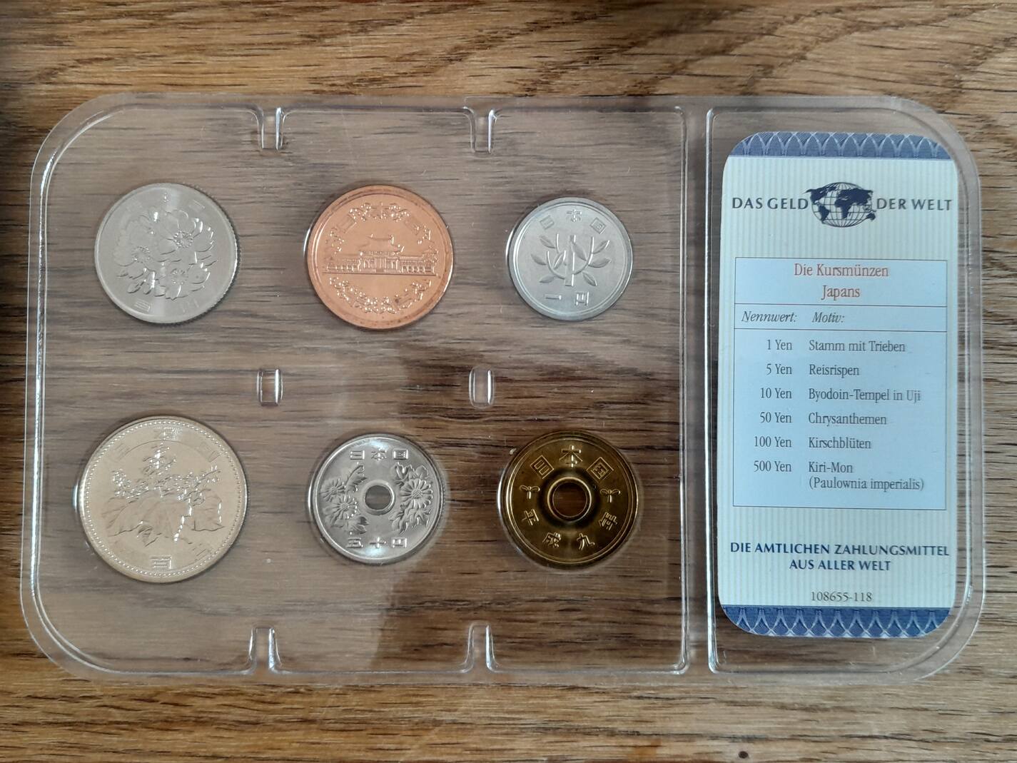 JAPAN 6 Coins 2010 Techno Proof Set with Hologram Tiger