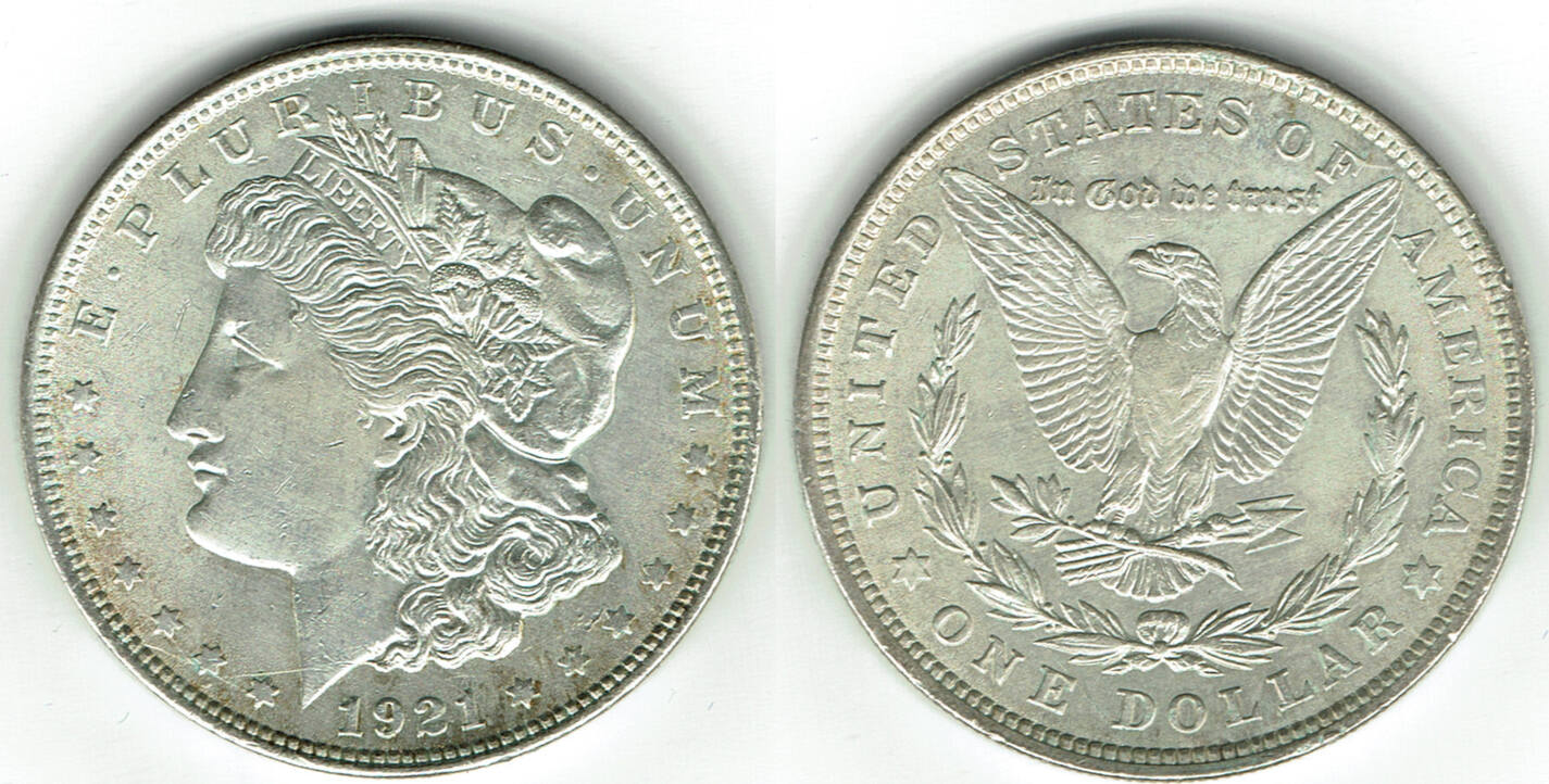 usa morgan dollar 1921 like scan aEF