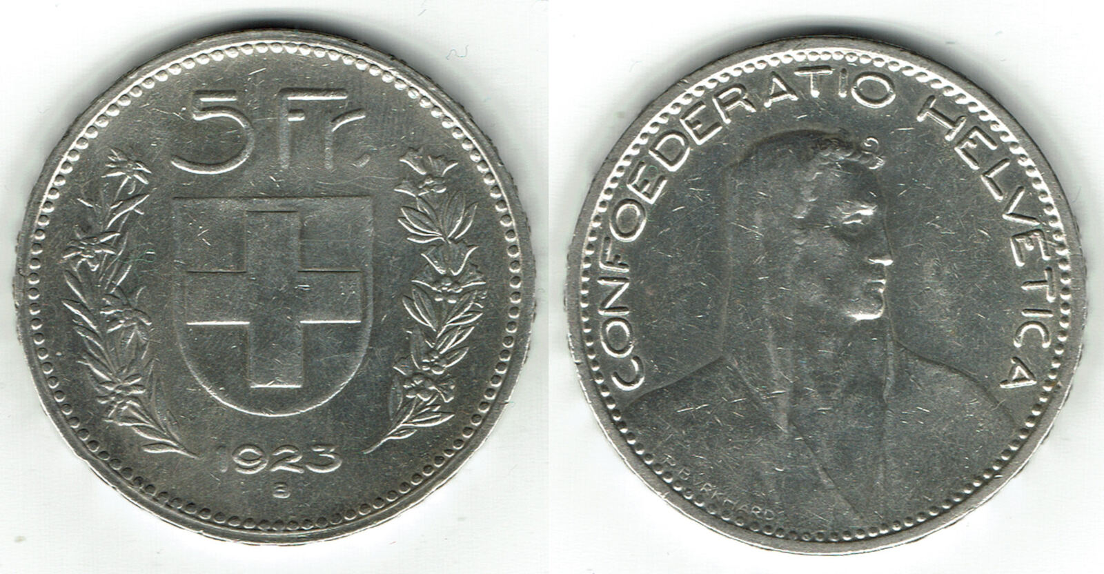 Schweiz 5 Franken 1923 B switzerland, 5 francs 1923, like scan VF | MA