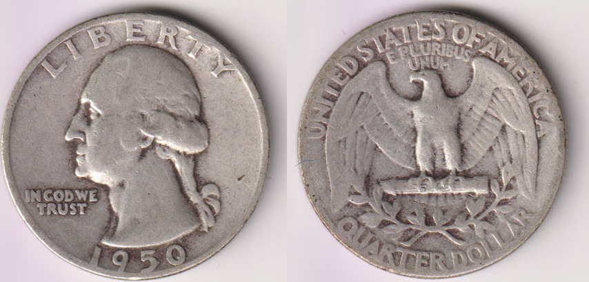 USA Quarter Dollar 1950, George Washington, like scan VF | MA-Shops