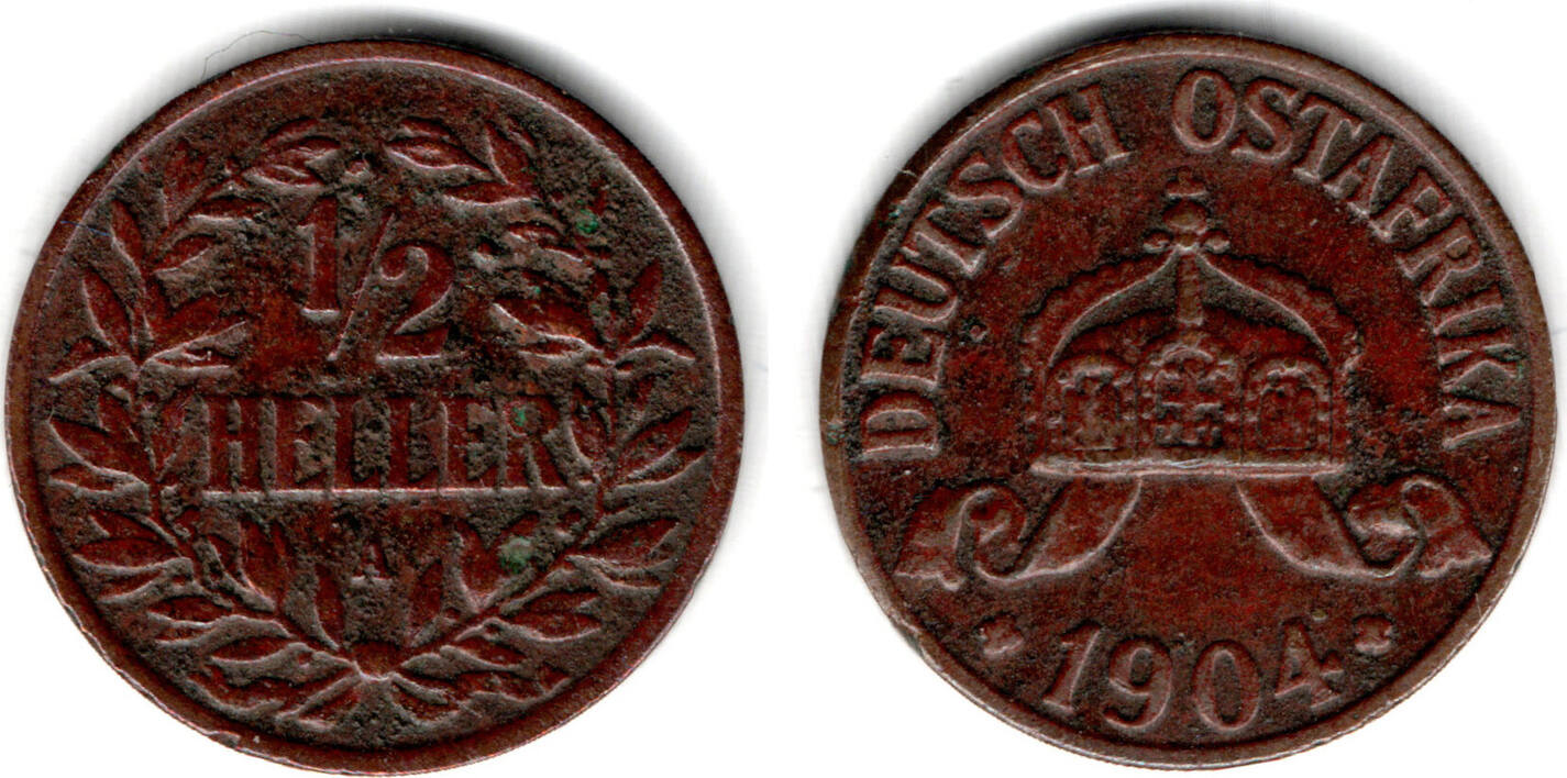 Deutsche Kolonien - Deutsch-Ostafrika german east africa, 1/2 heller