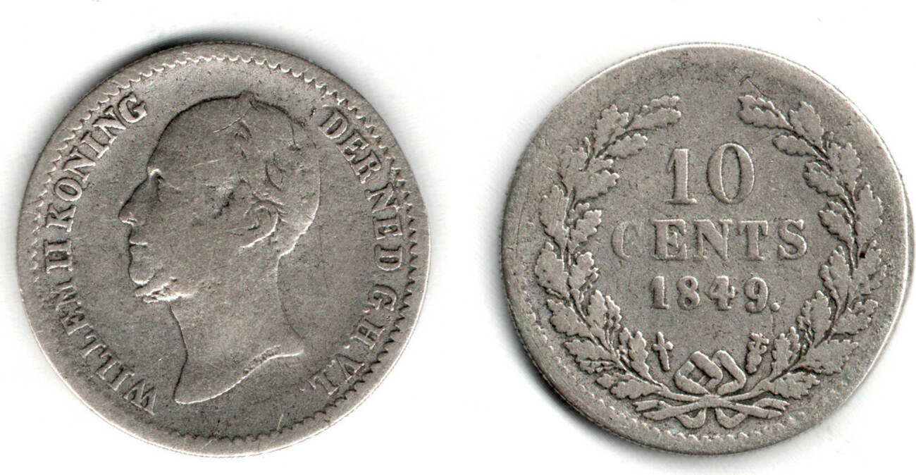 Niederlande 1849 Netherlands, 10 cents willem II., like scan VF-EF | MA