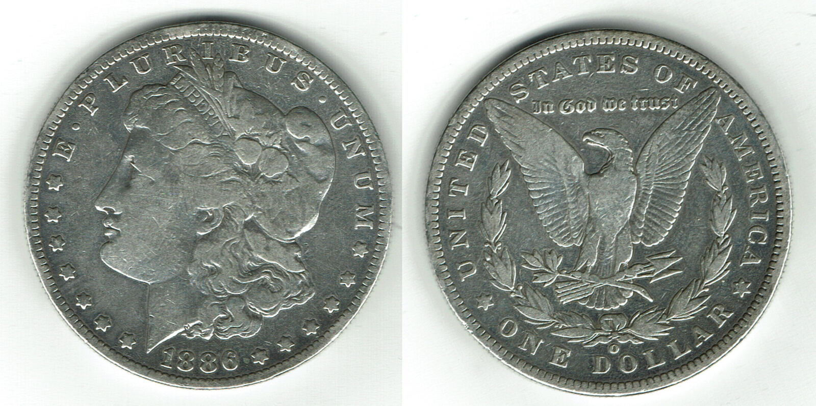 usa, morgan dollar 1886 O, like scan! VF-EF | MA-Shops