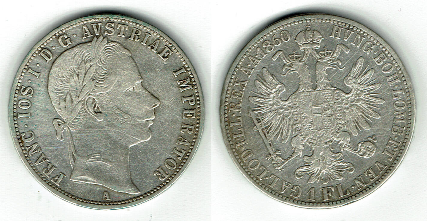 Österreich 1 Florin (Gulden) austria, franz joseph I. silver florin