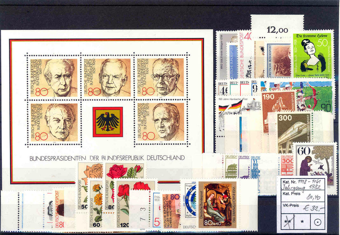 Bund Jahrgänge 1980-89 - Briefmarken Ralf Schumann
