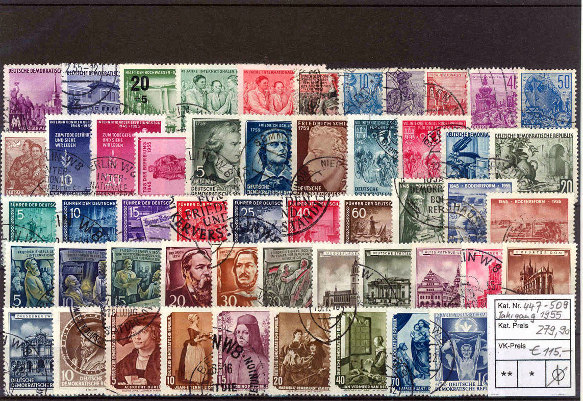 Weltgewerkschaftsbund Briefmarken: DDR 1955 Mi.Nr 452 Gestempelt
