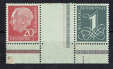 BRD 1 Wert BRD, Mi.-Nr. WZ 16 a IV y II Theodor Heuss
