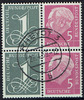 BRD 4 Werte BRD, Mi.-Nr. W 17 X Theodor Heuss