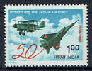 Indien 1 Wert Indien, Mi-Nr. 918, 50 Jahre indische Luftwaffe -