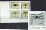 BRD 4 Werte BRD, Mi.-Nr. 1546-49 mit 1549 I Libellen< / i> Druckfehler