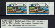 BRD 2 Werte BRD, Mi.-Nr. 1583y F10 2000 Jahre Koblenz < / i> Plattenfehler