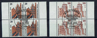 BRD 8 Werte BRD, Mi.-Nr. 2224-25, 4er Block Freimarken: Sehenswürdigkeiten< / i>, gest.
