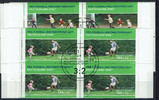 BRD 20 Werte BRD, Mi-Nr. 2324-28 4er Block Sporthilfe: Fußball WM 2006