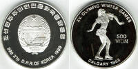 Nord-Korea 500 Won north korea, silver coin, "Olympics Calgary 1988", like scan -