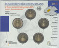 Deutschland 5 x 2 Euro Satz 2-Euro-Gedenkmünzen Paulskirche (Hessen) im Blister -