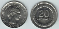 Kolumbien 20 Centavos 1968 columbia, 20 Centavos 1968, like scan vorzügl... 3.52 US$ Tax included +  14.08 US$ shipping