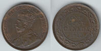 Kanada  canada, 1 Cent copper coin, George V., 1913, like scan VF-EF