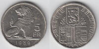 Belgien 5 Francs 1939 belgium, Leopold III., 5 Francs 1939, like scan fa... 4.69 US$ Tax included +  14.08 US$ shipping