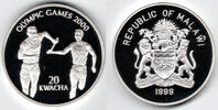 Malawi 20 Kwacha Malawi, silver commemorative "sydney olympics 2000 - runners", like scan -
