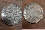 China Silbermedaille - 2 Unzen China, Silver Medal 1987 "Panda - Friedship", 2 ounces fine silver -