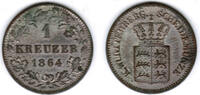 Württemberg 1 Kreuzer 1864 Königreich Württemberg, 1 Kreuzer 1864, Wilhe... 10.56 US$ Tax included +  14.08 US$ shipping