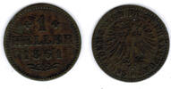 Frankfurt 1 Heller Frankfurt, 1 Heller 1861, Kursmünze, siehe Scan! -